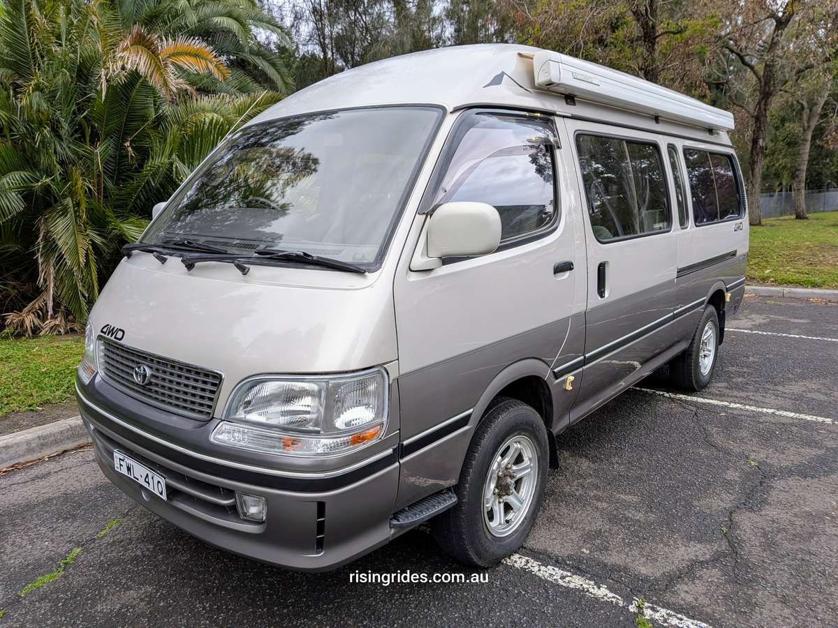 1996 Toyota HiAce Super Custom KZH138 SLWB High Roof 4WD Camper "Grey Nomad"